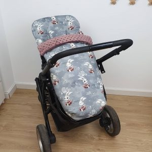saco silla jane, polar, conejita, de paseo - Textil Bebé